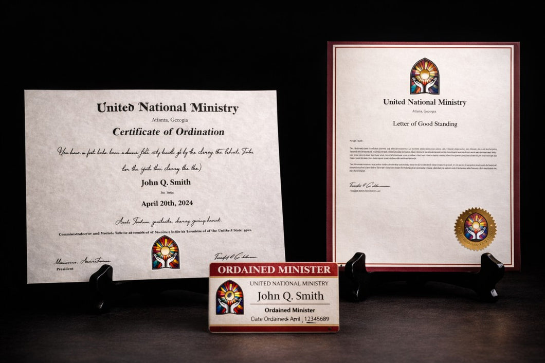 Basic Ordination Package - United National Ministry – United National ...